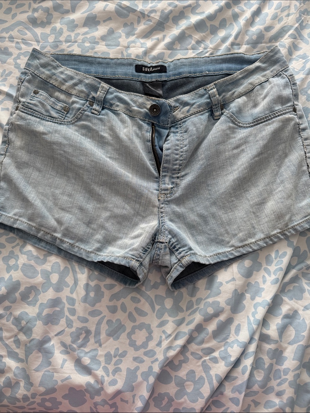 Light Blue Denim Women's Shorts by
